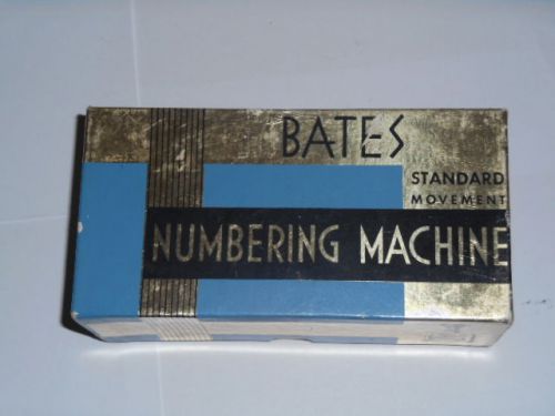 BATES standard movement NUMBERING MACHINE 6E part # 1130 in box