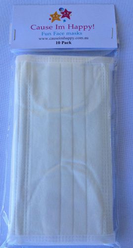 ***3 Ply Medical/High Quality Disposable Face Masks Plain White-Pack of 10***