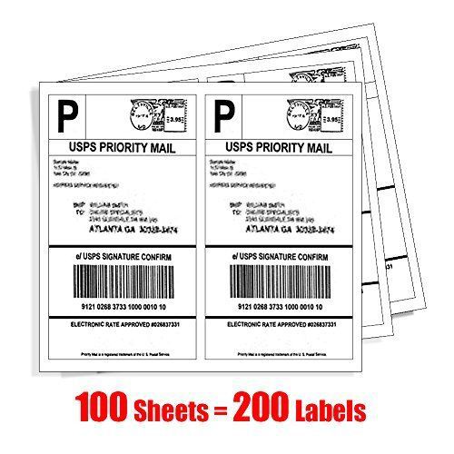 MFLABEL 200 Half Sheet - Shipping Labels - 5-1/2&#034; X 8-1/2&#034; Free Shipping