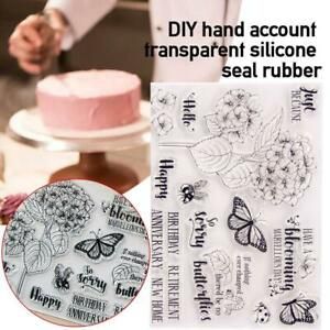 Transparent Silicone Clear Stamp Seal Spring flowers Scrapbook Embossing Decor
