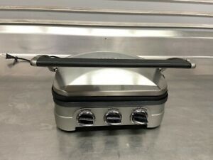Single Panini Grooved Sandwich Griddle Grill Machine Cuisinart GR-4N #6184