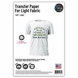 NuFun Activities Inkjet Printable Iron-On Heat Tshirt Transfer Paper 11x17 12...