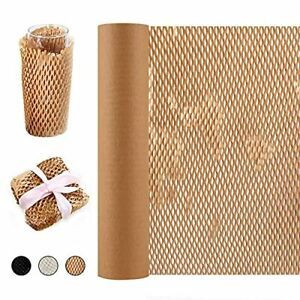 Packaging Paper Honeycomb Cushioning Wrap Paper Rolls 15&#034;x98&#039; Eco-Friendly Kr...