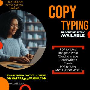 Professional Copy Typing and ProofReading  Services