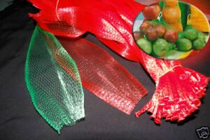 1000 PP Mesh Red, Green 15&#034; Net Bags for Produce, Garlic, Fruits Supermarket Use