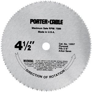 PORTER-CABLE 4-1/2-Inch Circular Saw Blade, Plywood Cutting, 120-Tooth 12057