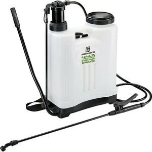 4 Gallon Backpack Garden Sprayer Spray Tank Fertilize Pesticide Stain 4 Nozzles