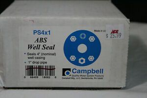 Campbell ABS WELL SEAL 4&#034; in. NOMINAL 1&#034; DROP pipe PS4X1