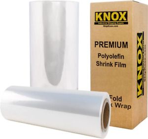 Knox Brand - 14&#034; 75 Gauge Polyolefin Shrink Film Heat Wrap POF Centerfold 525&#039;