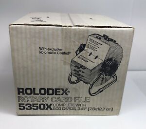VTG Rolodex Rotary Business Card File New In Box With Rolomatic Control.