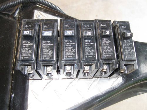 Challenger C120- 20 Amp 1 Pole Breakers- ( Lot of 6)