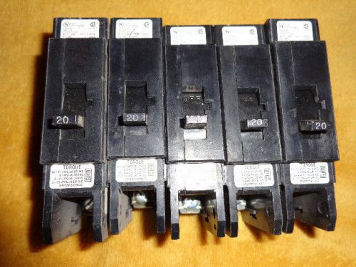 (5) WESTINGHOUSE GHB1020  1-POLE/20A/277VAC CIRCUIT BREAKERS