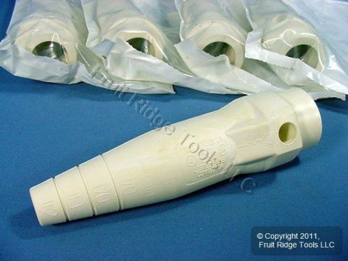 5 leviton white 18 series male cam plug connector insulating sleeves 18sdm-22w for sale