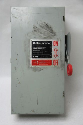 Eaton Cutler-Hammer DH363FGK Heavy Duty Safety Switch 100A 600V 3P, Fusible