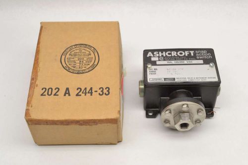 ASHCROFT B424B XJK 60PSI SNAP ACTION PRESSURE 125/250V-AC 15A AMP SWITCH B479419