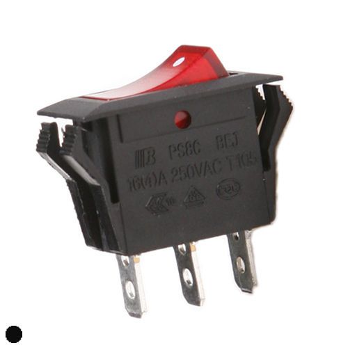 New Tranches Red light 16A/20A 250V/125V Rocker Toggle Power Waveform Switch