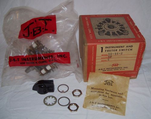 Nos jbt instrument &amp; tester rotary selector switch ss-14-2,2 decks, 14 positions for sale