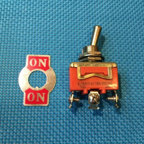 TOGGLE SWITCH  12mm  2 POSITION  ON / ON   AC / DC 15A @ 250V MOTOR  / MACHINERY