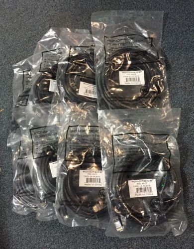Ethernet cable 14 Ft LOT of 8 Monoprice Strain Relief Gold Contact Verified Cat6