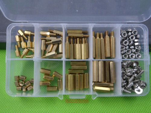 PCB standoff Assortment,M3 Brass standoffs Nut and screws assortment Kit