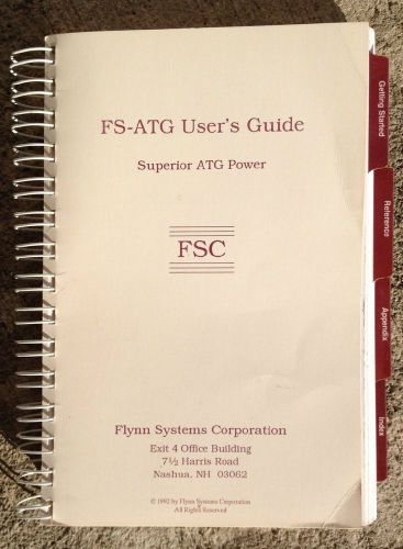 Fs-atg user&#039;s guide superior atg power by flynn systems corp. (1992) for sale