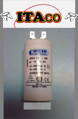 Made in italy motor condenser capacitor 14 uf - 13.5 uf ~ 14uf 14.5 14.7 uf 450v for sale