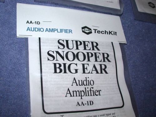 TechKits AA-1D Audio Amplifier super snooper big ear sealed NOS