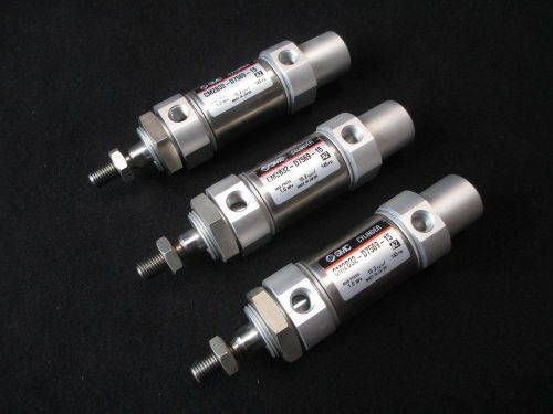 #b674 lot of 3 smc cylinders cm2b32-d7569-15 actuator pneumatic for sale