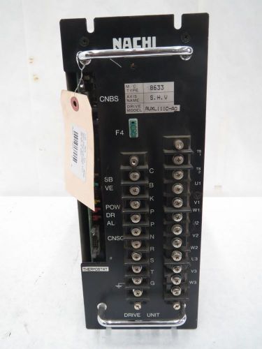 Nachi auxl111c-ao drive axis mc type amplifier 220v-ac servo unit b245272 for sale