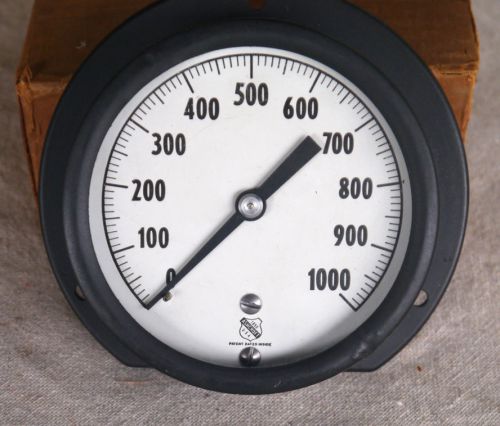 Vintage ashcroft alumalife 35 1010 pressure gauge 0-1000 psi  3.5&#034; dial 1/4&#034; npt for sale