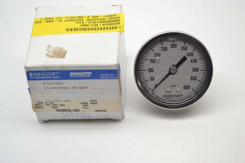 New ashcroft 25-1009-swl-2b-600 0-600psi 1/4in pressure gauge b396792 for sale