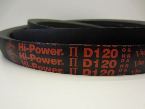 Gates d120 v-belt 9005-2120 hi-power ii 1-1/4&#034; x 3/4&#034; heavy duty new for sale