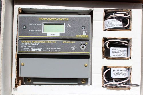 National meter industries - kwhr energy meter -  series kw-4000 - ct rating 400a for sale