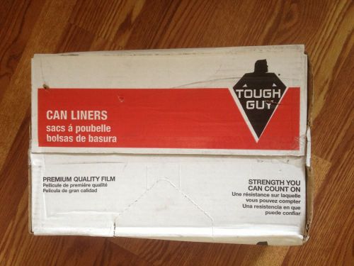 Tough Guy 200 CT 56 Gallon Can Liners 4KN42 Natural 43&#034; X 48&#034;