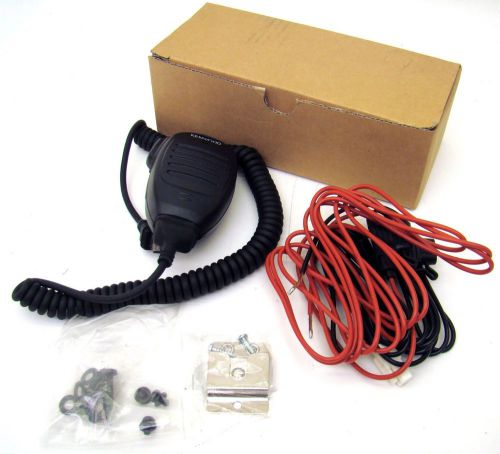 New Kenwood KMC-35 Slim-Line Mobile Microphone Mic Clip &amp; Wiring Harness 8-pin