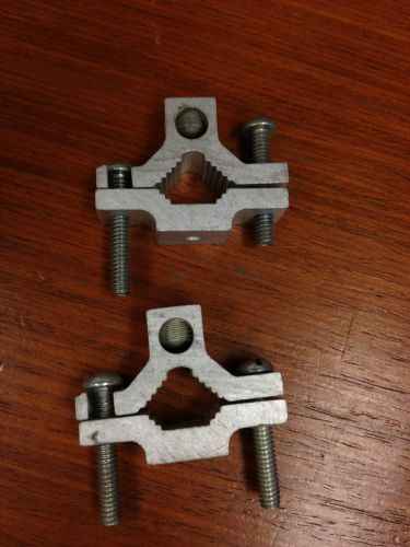Ilsco agc-1 aluminum 1/2&#034; to 1&#034; water pipe clamp (lot of 2) for sale