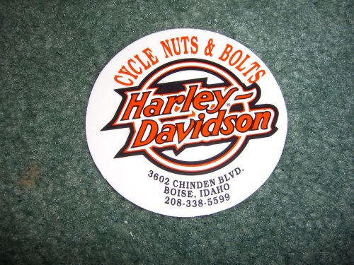 new old sticker decal harley davidson boise idaho id motorcycle nuts bolts cycle