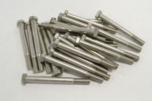 LOT 25 NEW THE A4-80 STAINLESS HEX CAP SCREW STANDARD 7/16 - 16 X 4-3/4 B255924