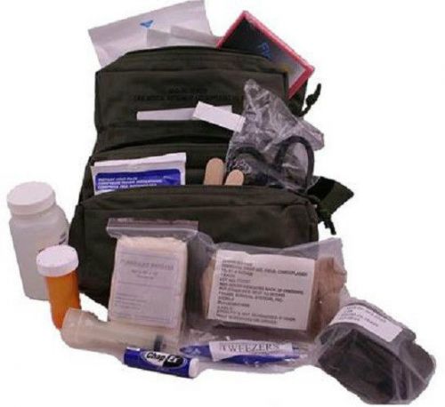 M.O.L.L.E. Straps Fully Stocked Medic First Aid Kit Bag