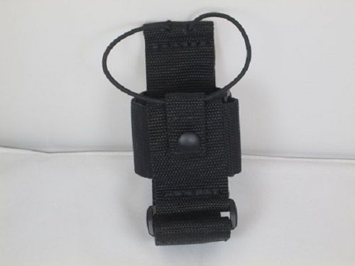 Boston Leather 5610-5 Black Ballistic Nylon Nickel Snap Adjustable Radio Holder