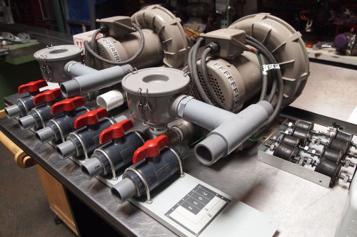 2 2006 Fuji Ring Blower vfz401a Rotary Vane Vacuum Pumps With Control Valves