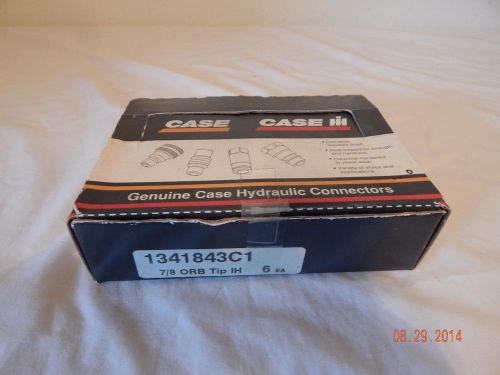 Genuine CASE hydraulic connector 1341843C1 7/8 ORB Tip IH case of 6
