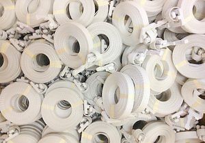 2000 Poly Straps Pre-Cut White 1/2&#034;x17&#039; Buckle attached
