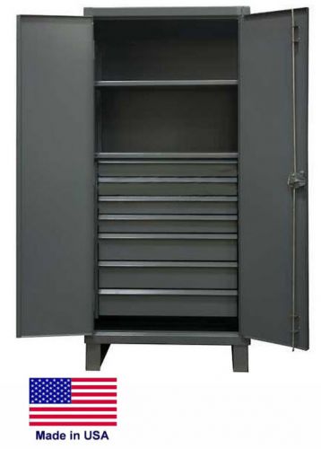 Steel cabinet commercial/industrial - shelves &amp; drawers 2/7 - 78 h x 24 d x 36 w for sale