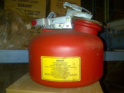NEW Justrite Safety Disposal Can 14722  2 Gallons Non-Metallic
