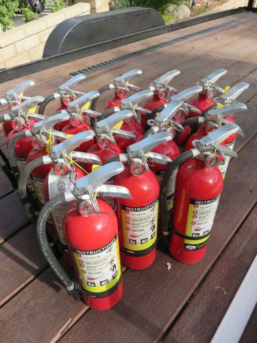 Mfg. date-2011(badger) 5lb. abc fire extinguisher 2014 cert.tag &amp; fire ext. sign for sale