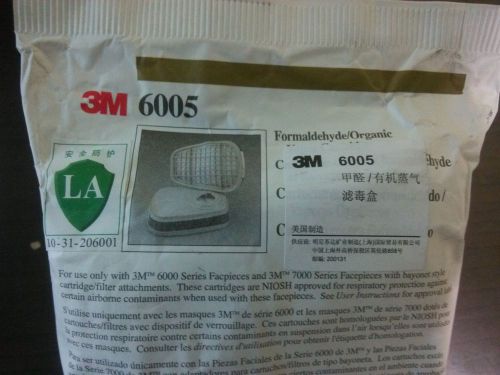 2pcs 3m 6005 formaldehyde/organic vapor cartridge for use with 6000 &amp; 7000series for sale