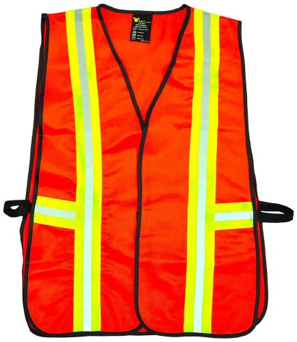 G &amp; F 41113 Industrial Safety Vest with Reflective Strips, Neon Orange