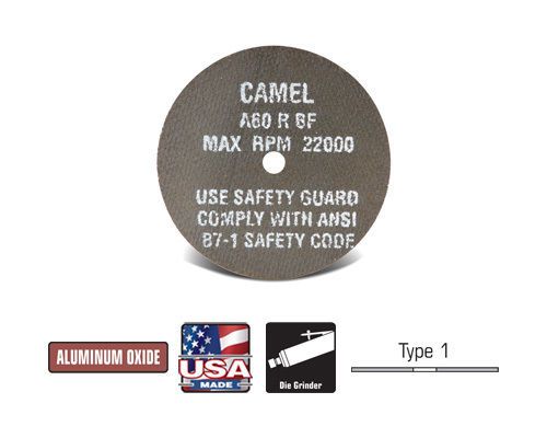 CGW Camel - Cut-Off Wheels 3&#034; x 1/32&#034; x 3/8&#034;  A60-R-BF Qty50 35501