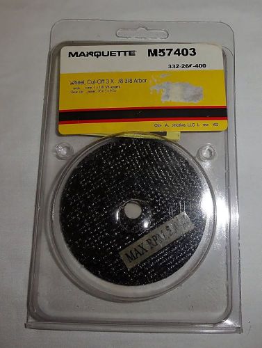 Marquette M57403 3&#034; x 1/8&#034; x 3/8&#034; Cut Off Wheel For Cutting Metal